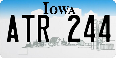 IA license plate ATR244