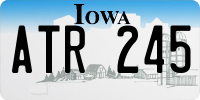 IA license plate ATR245