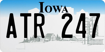 IA license plate ATR247