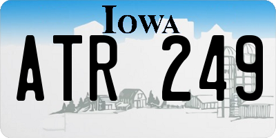 IA license plate ATR249