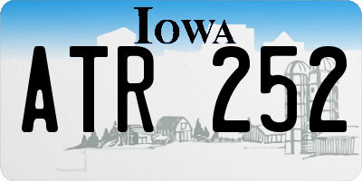 IA license plate ATR252
