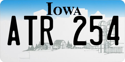 IA license plate ATR254