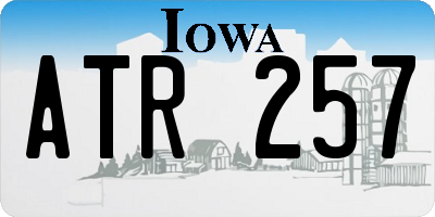 IA license plate ATR257