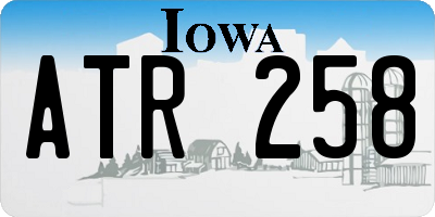 IA license plate ATR258
