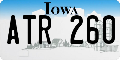 IA license plate ATR260