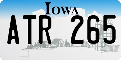 IA license plate ATR265