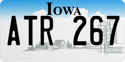 IA license plate ATR267