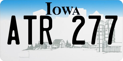 IA license plate ATR277