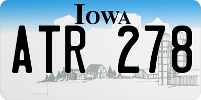 IA license plate ATR278