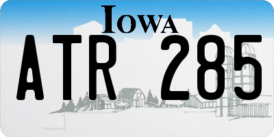 IA license plate ATR285