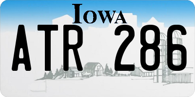 IA license plate ATR286