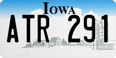 IA license plate ATR291