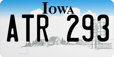 IA license plate ATR293