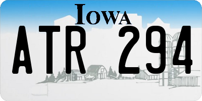 IA license plate ATR294