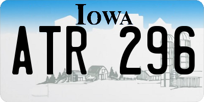 IA license plate ATR296
