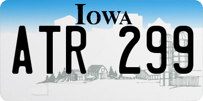 IA license plate ATR299