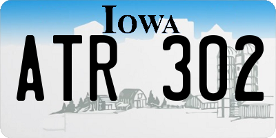 IA license plate ATR302