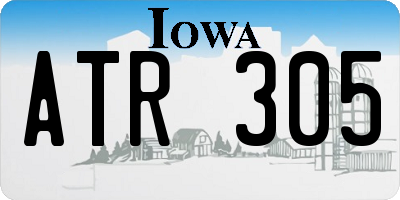 IA license plate ATR305
