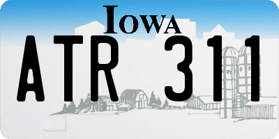 IA license plate ATR311