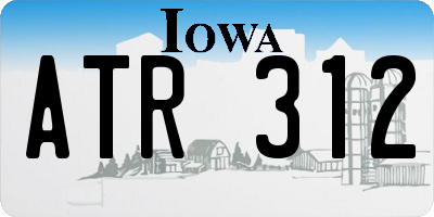 IA license plate ATR312