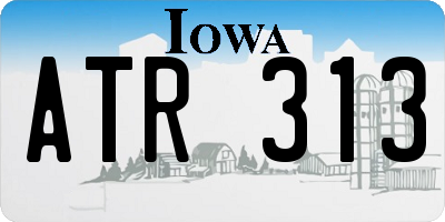 IA license plate ATR313