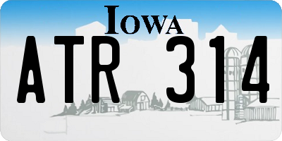 IA license plate ATR314