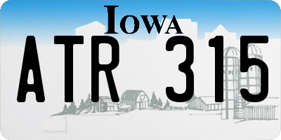 IA license plate ATR315