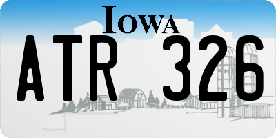 IA license plate ATR326