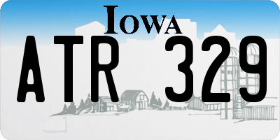 IA license plate ATR329