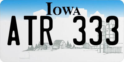 IA license plate ATR333