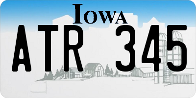 IA license plate ATR345