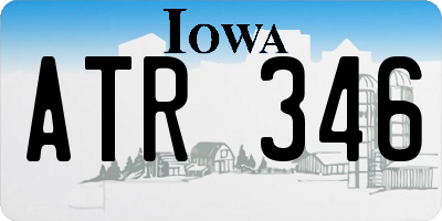 IA license plate ATR346