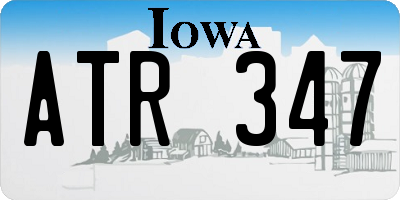 IA license plate ATR347