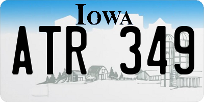 IA license plate ATR349