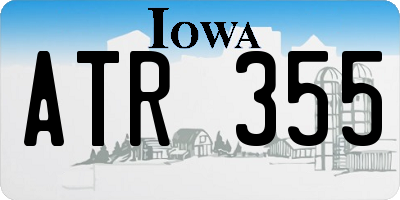 IA license plate ATR355