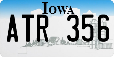 IA license plate ATR356