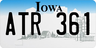 IA license plate ATR361