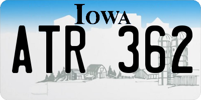 IA license plate ATR362