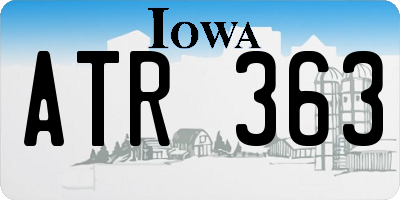 IA license plate ATR363