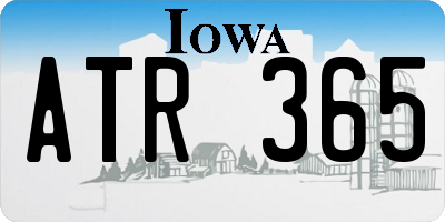 IA license plate ATR365