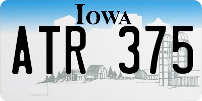 IA license plate ATR375