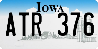 IA license plate ATR376