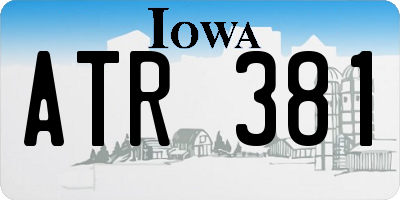 IA license plate ATR381