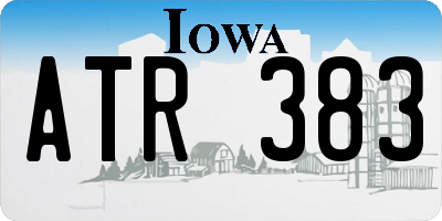 IA license plate ATR383
