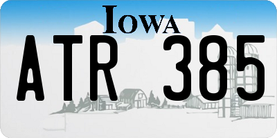 IA license plate ATR385