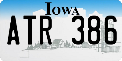 IA license plate ATR386