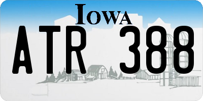 IA license plate ATR388