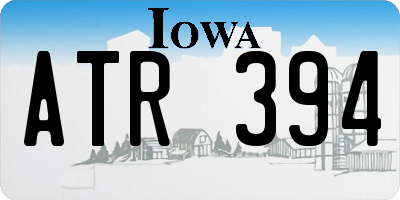 IA license plate ATR394