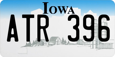 IA license plate ATR396