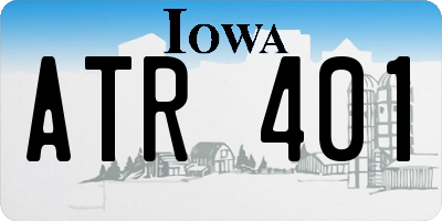 IA license plate ATR401